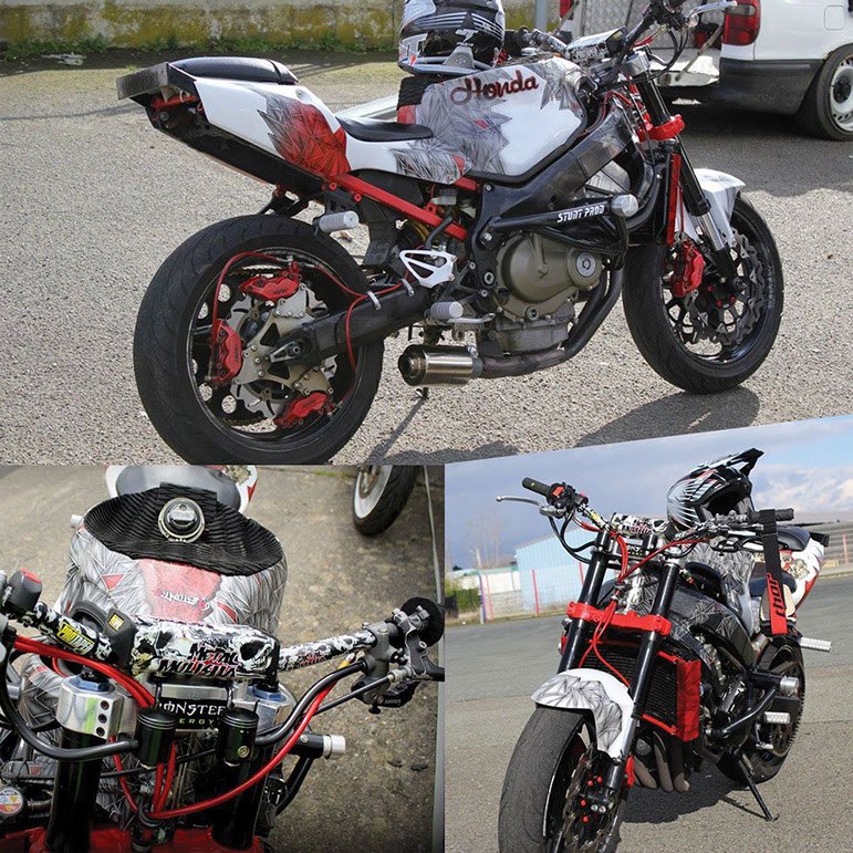 Peinture Honda cbr fs stunt aérographe