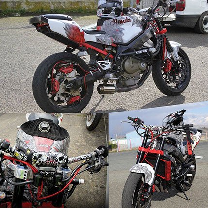 Peinture Honda cbr fs stunt aérographe