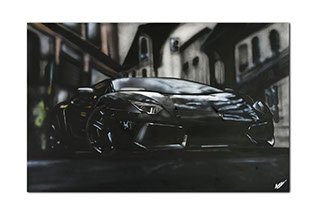 Peinture aérographe Lamborghini Aventador par l'artiste Maxime Nepote